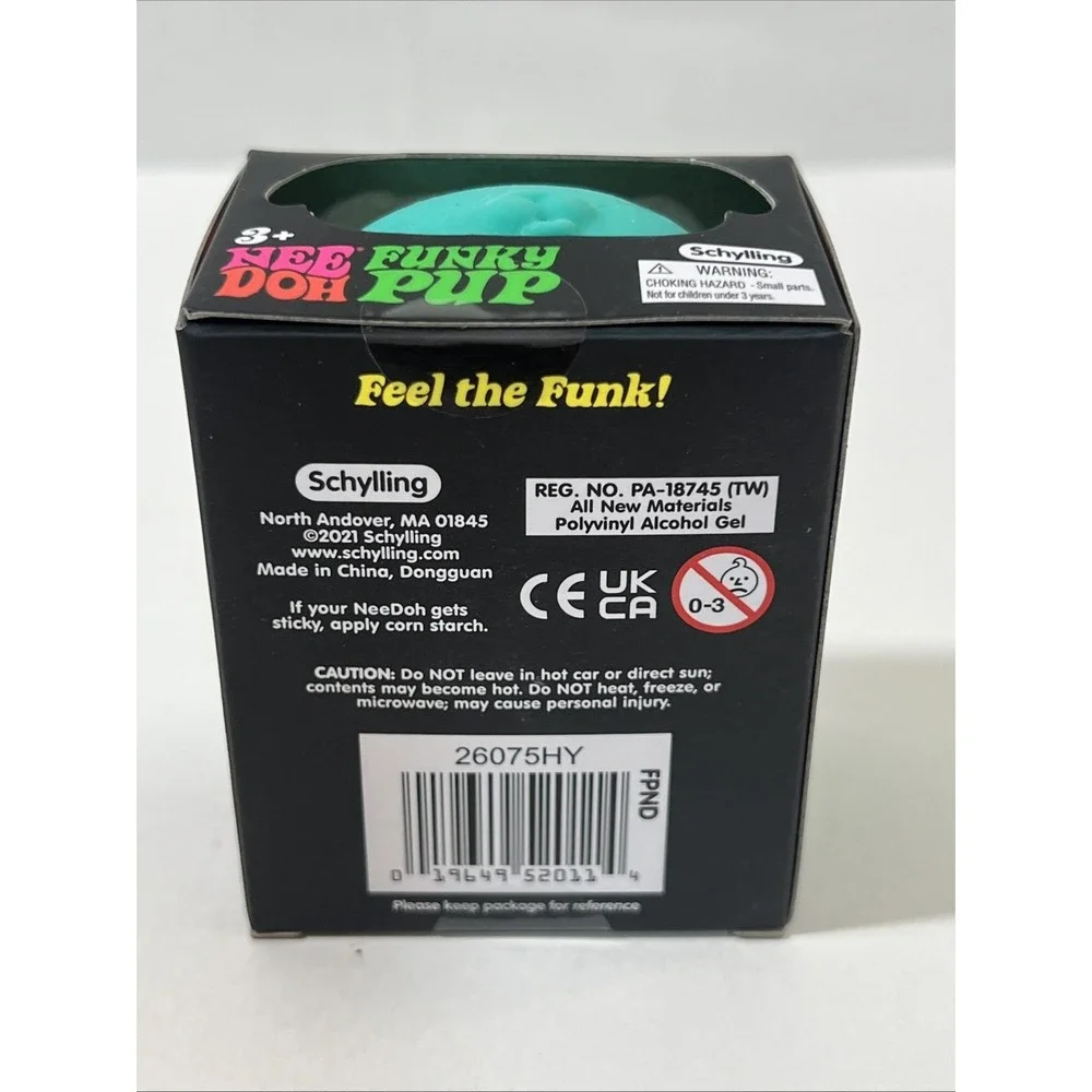Authentic NEEDOH Funky Pup Puppy DOG Nee Doh Stress Ball SQUISHY Fidget Teal